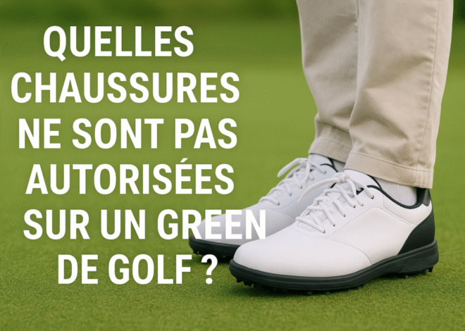 What shoes are not allowed on a golf green?
